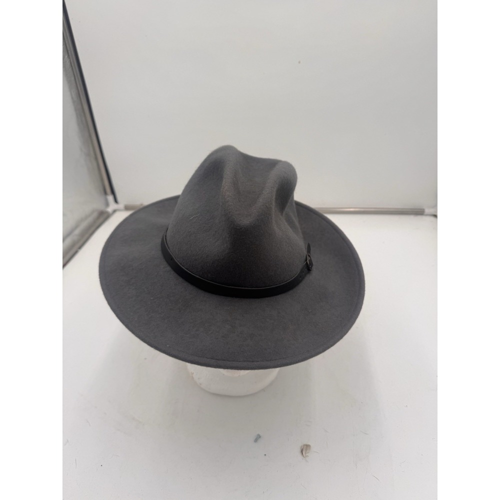 Women's Tan 100% Wool Fedora Hat Wideโ Brim Leather Band โ Gelso Bianco